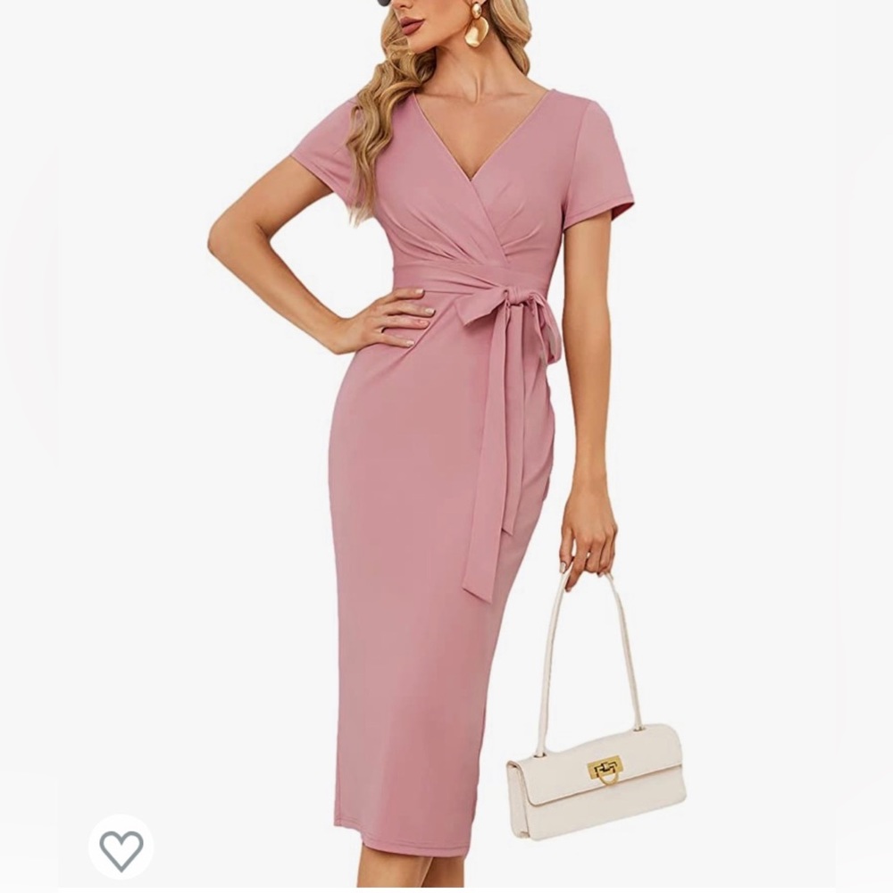 Dusty Rose Wrap Dress